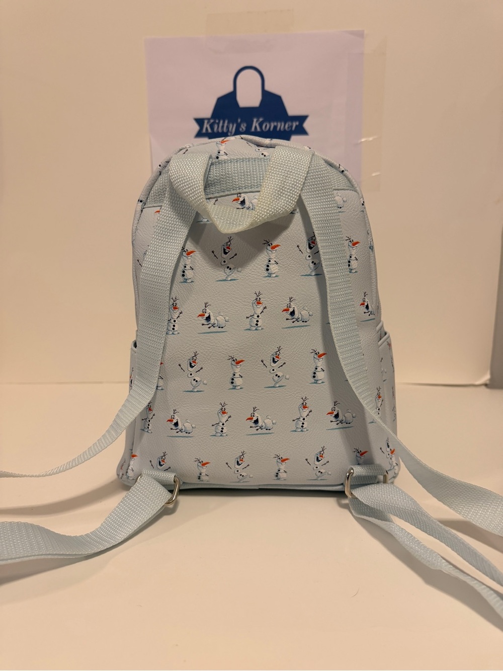 Disney Loungefly Frozen Olaf Backpack -Print in Light Blue - Picture 5 of 8